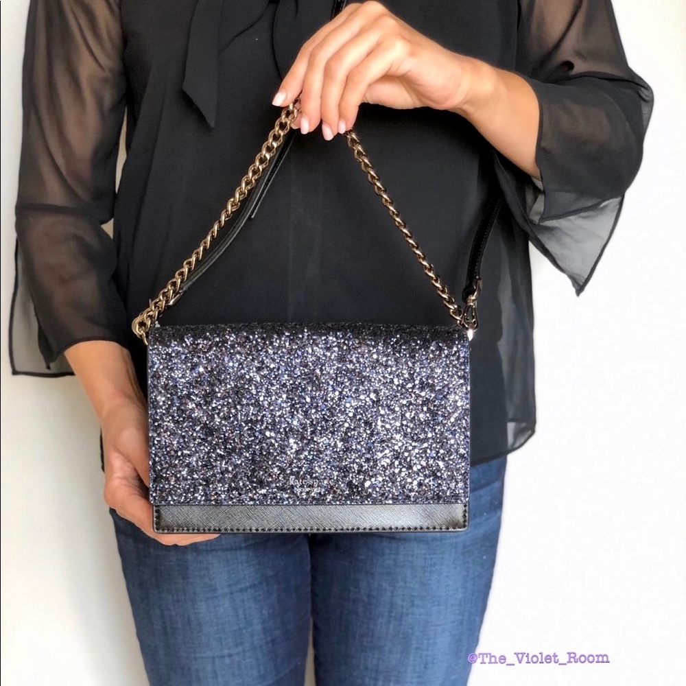 Kate Spade Glitter Cameron Crossbody Bag/ Clutch
